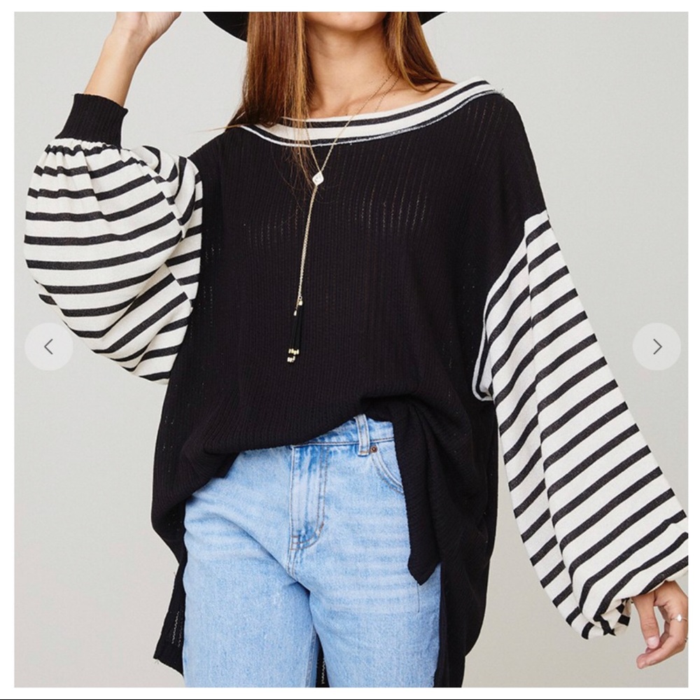 ✨LAST ONES✨Fabulous neck striped tunic top - Picture 6 of 6